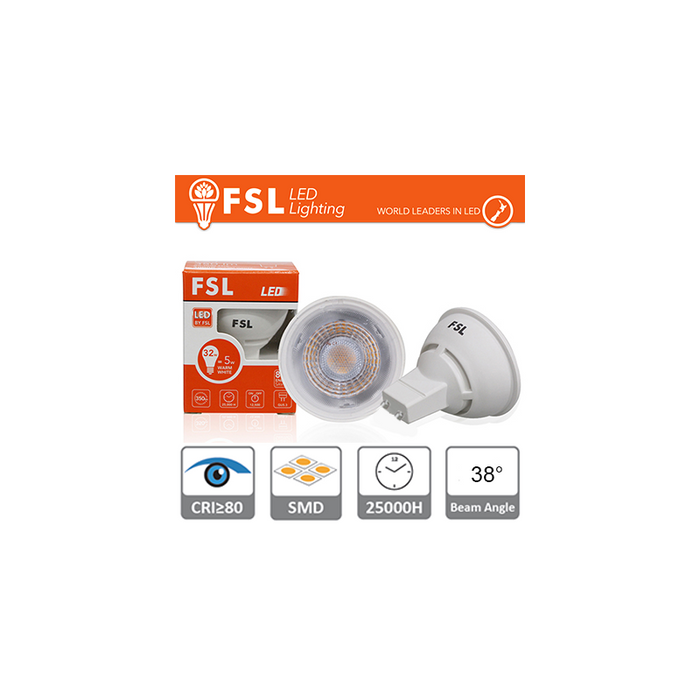 Gu10  Led - 6w 6500k 520lm 38° Cri>80