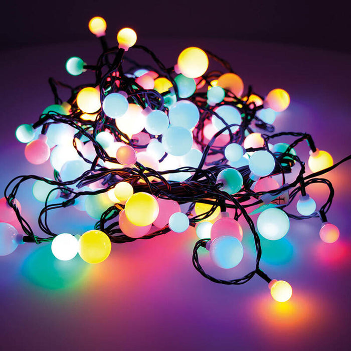 Guirnalda "Cherry"  Led Luces De Tres Medidas 900cm 120leds Multicolor Exterior