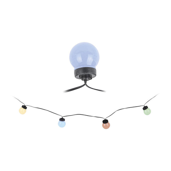 Guirnalda Led Bombillas Esfericas Para Exterior Multicolor 20 Leds 12,5m