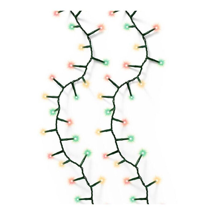 Guirnalda Multifunción, Uso Exterior, Led Compact, Multicolor Clásico, Cable Negro, 500 Leds, 11 M