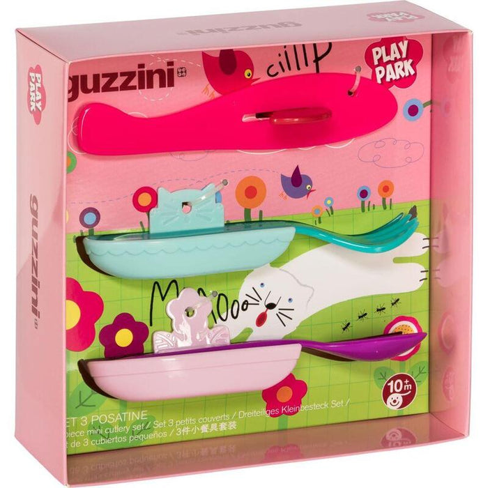 Guzzini Playpark Bimbi 3 Piece Cutlery Set Assorted Colors
