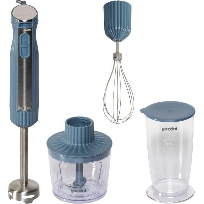 Guzzini Sous Chef Stabmixer Mit Zubehör, Navy Blue