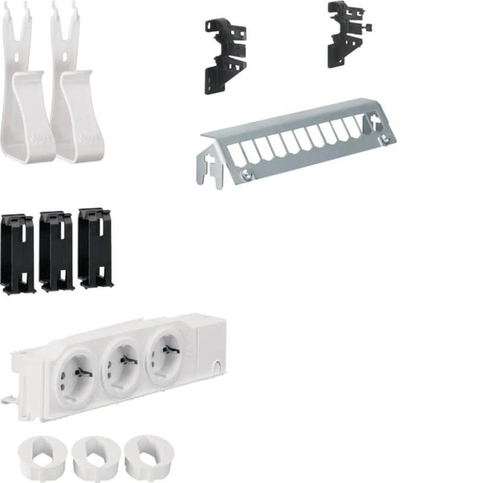 Hager Multimedia Kit Univers Um00m2 M.3xsteckdose 12xpatchpanel O.Rj45