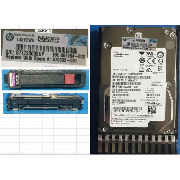 Hdd 600gb 12g 15k Sff Sas - Warranty: 36m