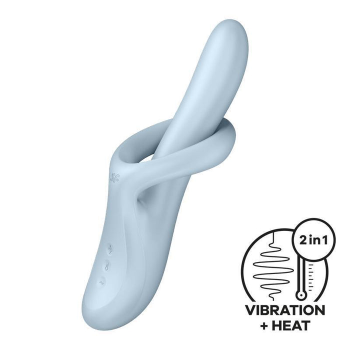 Heat Flex 4 Vibrador Con Rotador Y Calor Azul