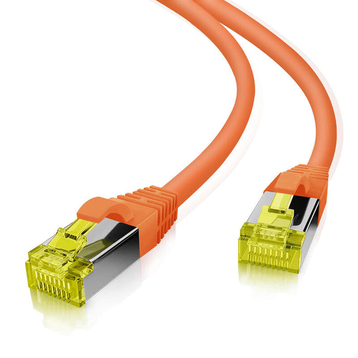 Helos Cable De Red Cat.6a Ghmt Awg 26/7 Naranja 0,5m