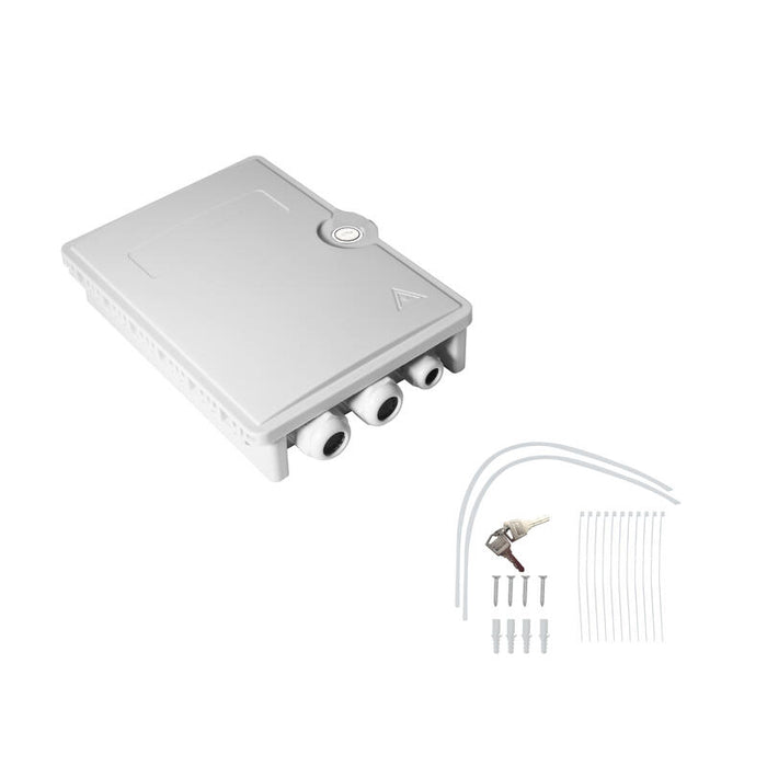 Helos Ftth-Hausanschlussbox Para Max. 24 Fasern, 6x Lc/Qd O Sc/Dx