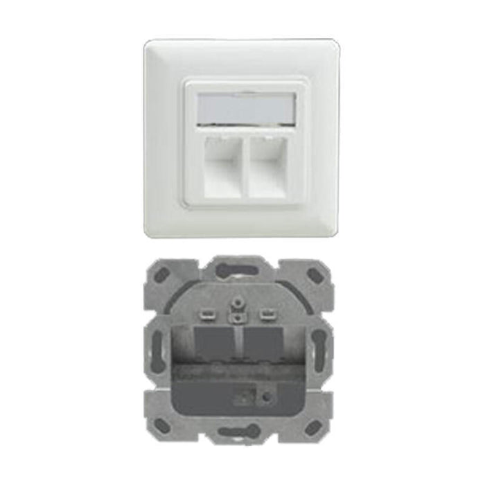 Helos Keystone - Roseta, Designfähig, 2-Fach, Reinweiss