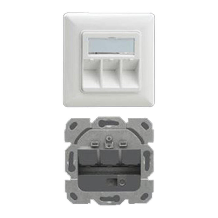 Helos Keystone - Toma De Conexión, Personalizable, 3-Fach, Blanco Puro