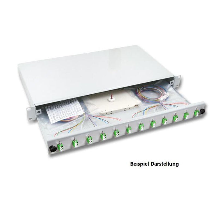 Lwl 19" Spleissbox Con 24x Sc Duplex Kupplungen Os2, Komplett Bepiezast