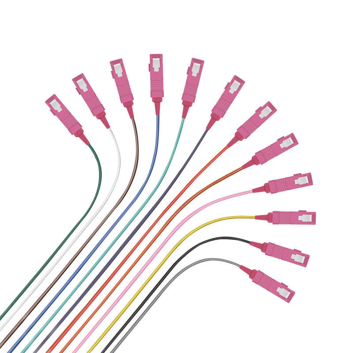 Helos Lwl Om4 Faserpigtail 12 X Sc Easy Strip 2,0m
