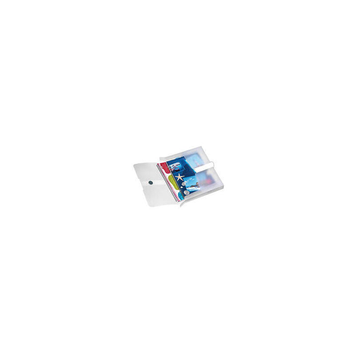 Herlitz Sammelbox A4 Pp 4.0cm Farbl.Transp. M.Gummizug