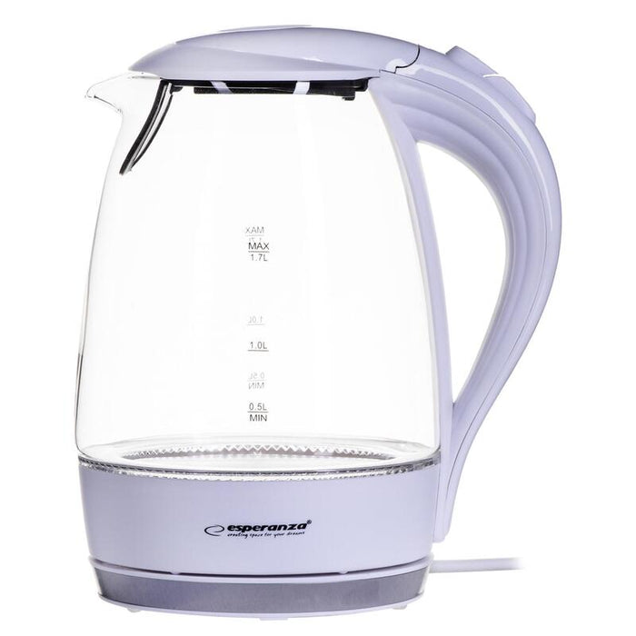 Hervidor Eléctrico Esperanza Ekk011w 1,7 L Vidrio/Blanco 2200 W