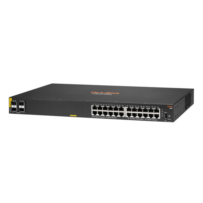 Hewlett Packard Enterprise Aruba 6100 24g Class4 Poe 4sfp+ 370w Gestionado L3 Gigabit Ethernet [10/100/1000] Energía Sobre Ethernet [Poe] 1u Negro