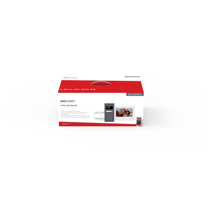 Hikvision Ds-Kis704ey-Acw2/Aluminum Sistema De Intercomunicación De Video 2 Mp 17,8 Cm (7") Gris, Blanco