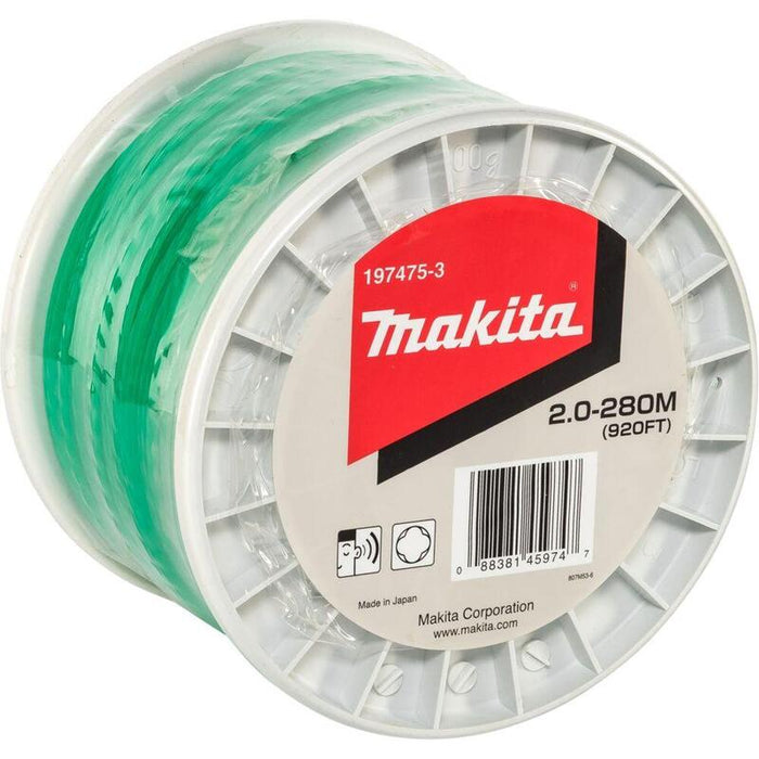 Hilo De Corte Makita 197475-3 De 2 Mm X 280 M, Color Verde