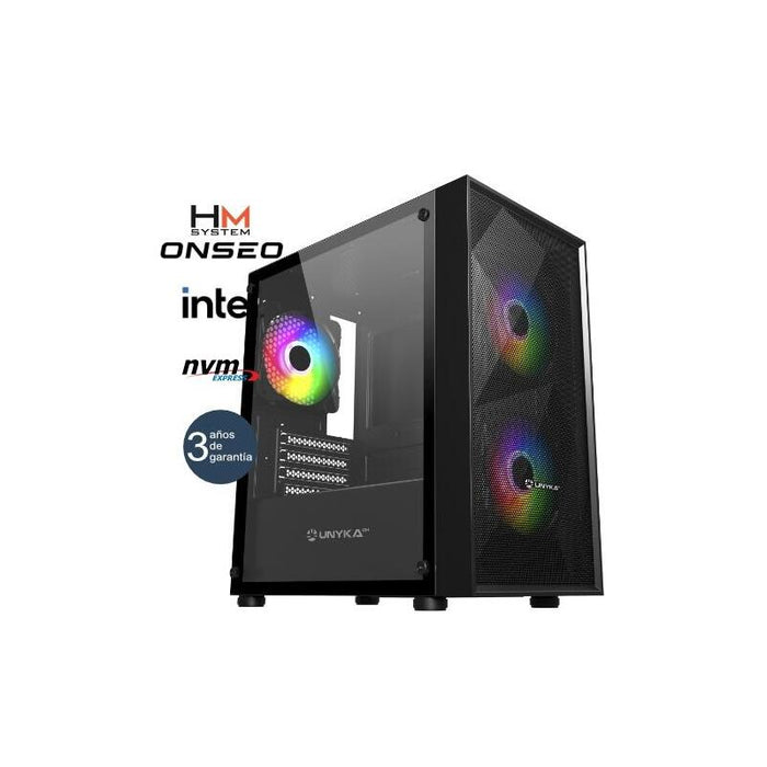 Hm System Intel Gaming Core Gold Mt Rgb Intel Core I5-12400f 16gb 500gb M.2 Nvme Rtx 5050 8gb 500w 80+ Bronze 3 Años Garantía 30 Días Doa