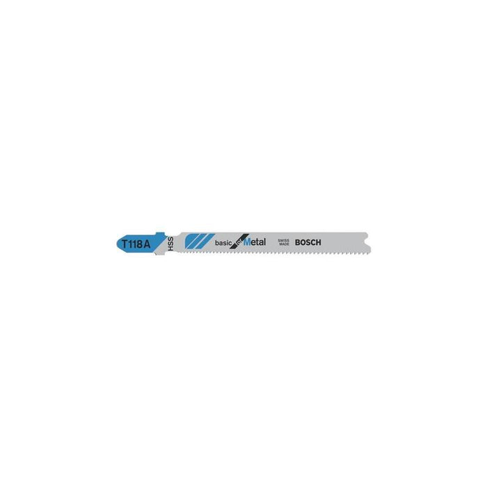 Hoja De Sierra Bosch Professional De Calar T 118 A Basic Para Metal, 92 Mm 5 Piezas 2608631013