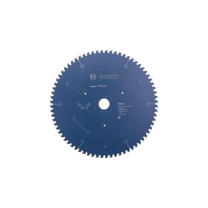 Hoja De Sierra Circular Bosch Professional Expert Para Madera, Ø 305 Mm, Diámetro 72z De 30 Mm, Para Sierras Tronzadoras E Ingletadoras 2608642531