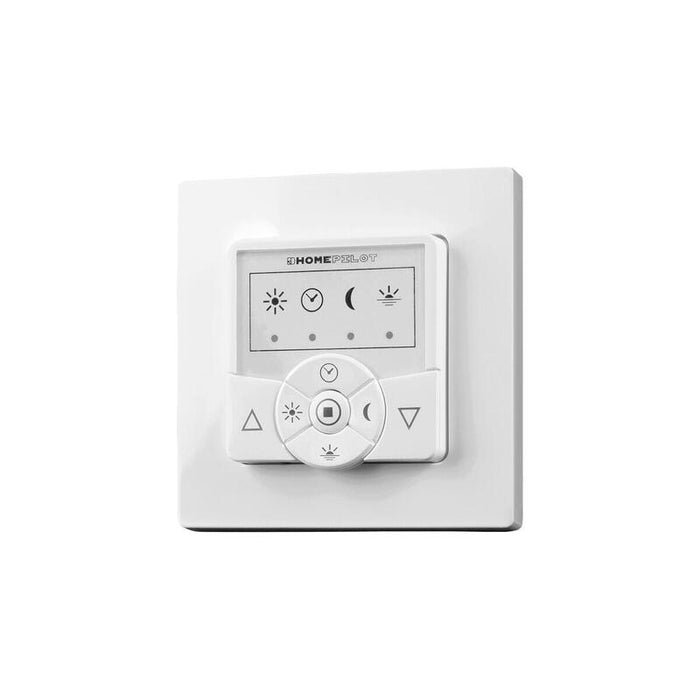 Homepilot Temporizador Classic Smart Blanco, Para Motores De Persianas, 2 En 1: Pulsador Y Receptor En Un Solo Dispositivo 10502002