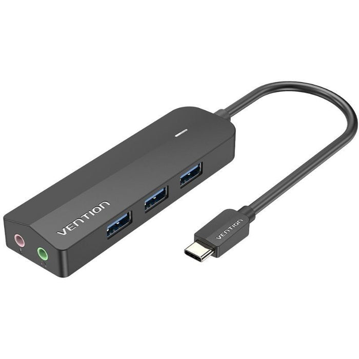 Hub Usb Tipo-C Vention Tgqbb 3xusb 2xjack 3.5mm 1xmicrousb Pd