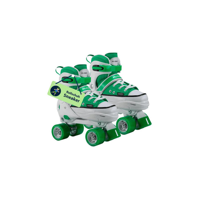 Hudora Patines Sobre Ruedas Talla 36-39, Patines Sobre Ruedas Verde/Blanco, Aspecto Deportivo 22078