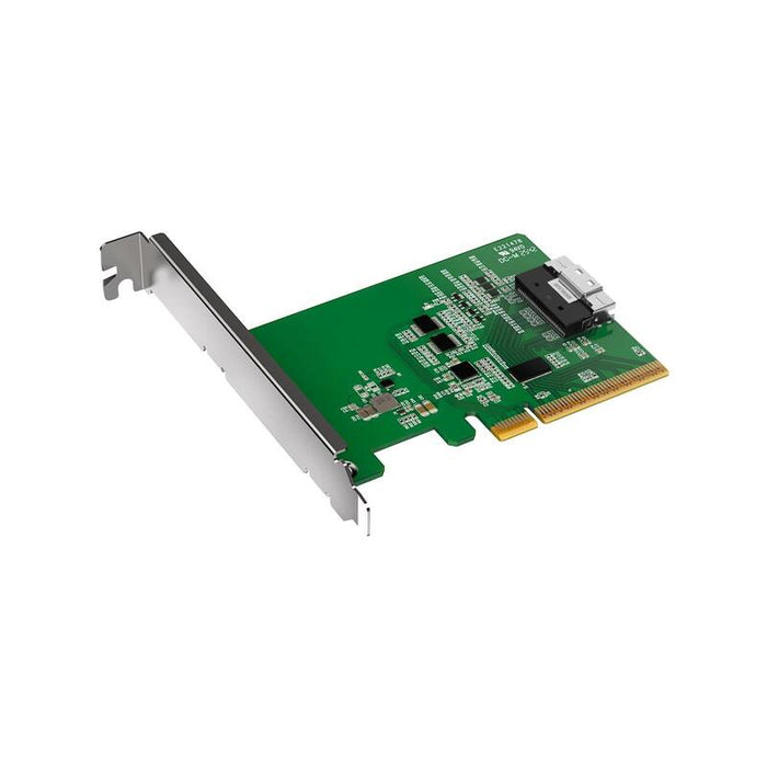 Icydock Slimsas 8i To Pcle 4.0 X8 Pcle Adaptador With Reciver