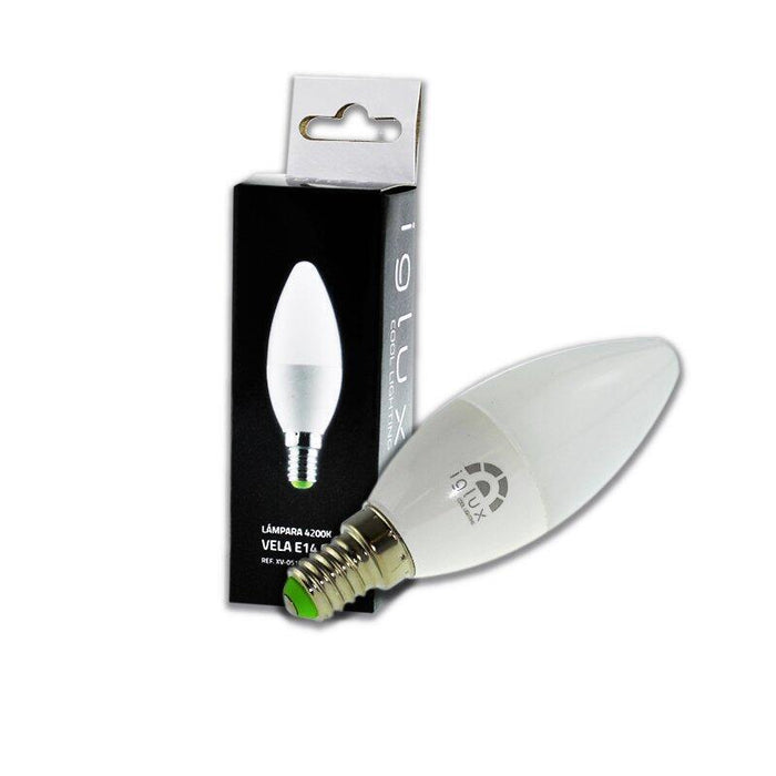 Iglux Bombilla Vela Xv-0514-N , 5w , E14 , 4200ºk , Angulo 120 , 420 Lumenes , Ip 20