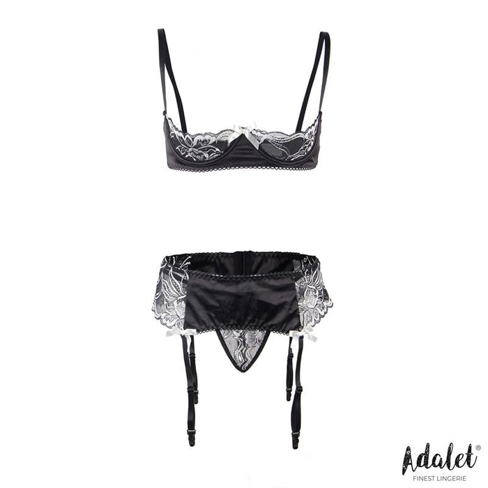 Ilia Set De Sujetador Abierto, Liguero Y Tanga Talla 44-46