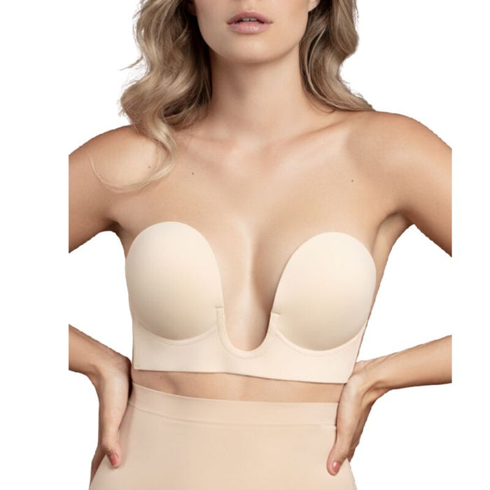Bye-Bra - Sujetador Sin Asas En U Beige Copa B