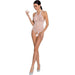 Passion - Woman Bs087 Bodystocking Blanco Talla Única