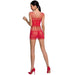 Passion - Woman Bs090 Bodystocking Rojo Talla Única