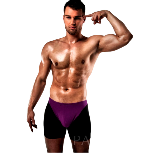 Passion - Boxer 009 Lila/ Negro Erotic Lingerie S/m