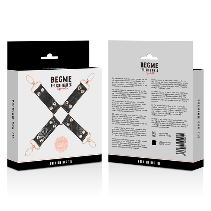 Begme - Black Edition Hog Tie Cuero Vegano