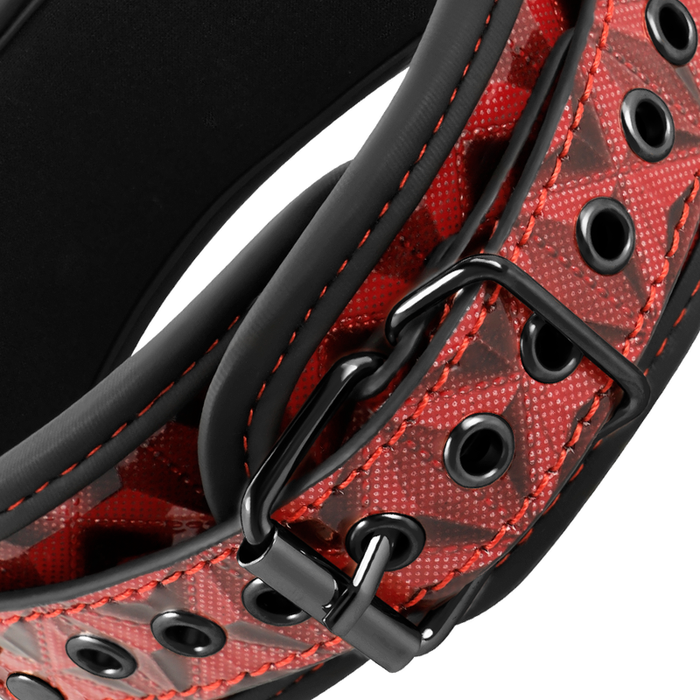 Begme - Red Edition Collar Con Cadenas Y Pinzas Pezones Con Forro De Neopreno
