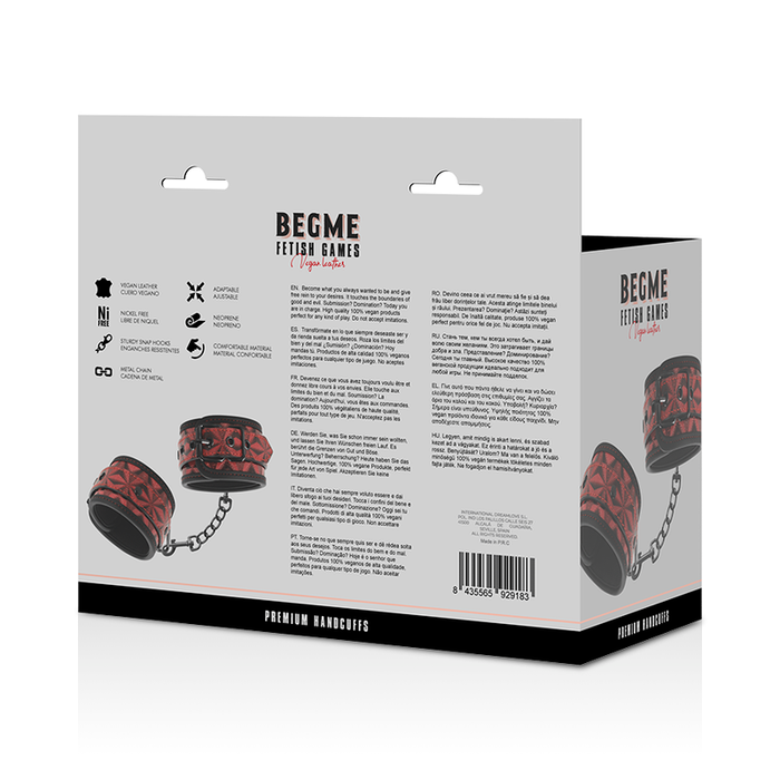 Begme - Red Edition Esposas Para Manos Con Forro De Neopreno