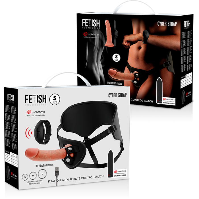 Fetish Submissive Cyber Strap - Arnes Con Dildo Y Bala Control Remoto Tecnologia Watchme S