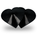 Coquette Chic Desire - Cubre Pezones Metal Corazones Negros