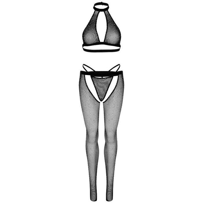 Leg Avenue - Top Cuerpo De Red Con Tanga Y Medias