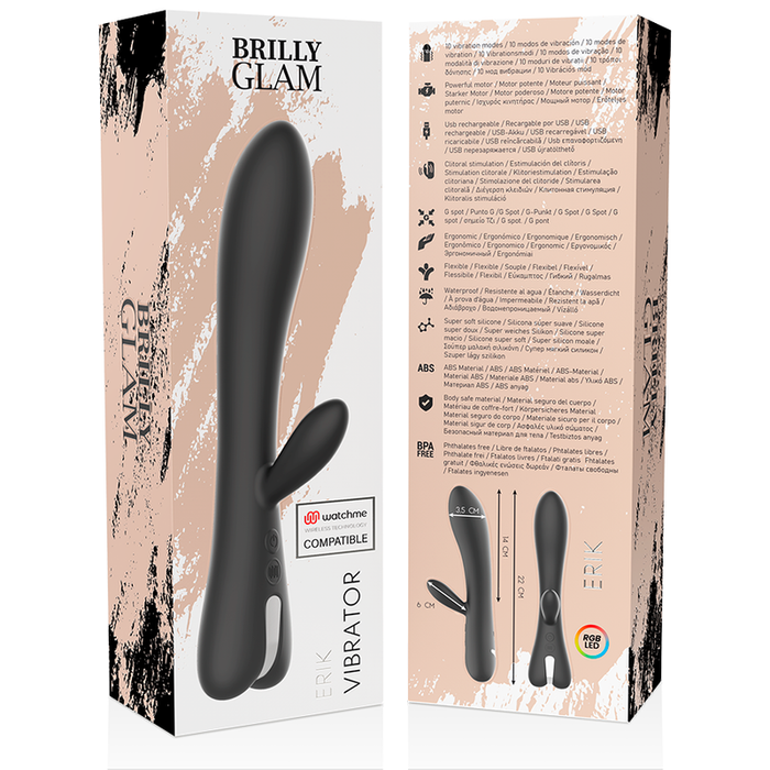 Brilly Glam - Erik Vibrador + Mando Control Remoto Watchme