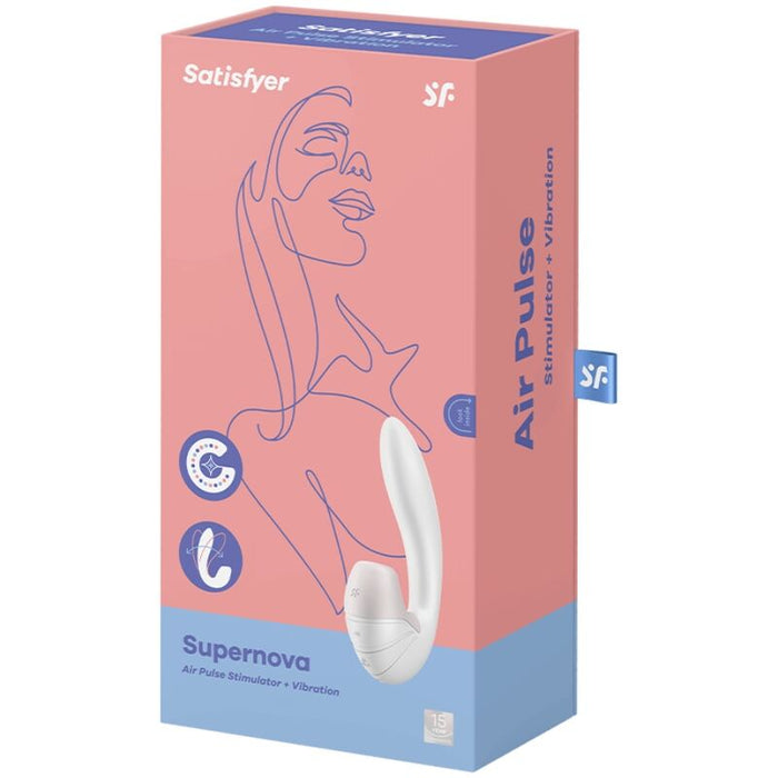Satisfyer Supernova Vibrador Insertable Con Air Pulse - Blanco