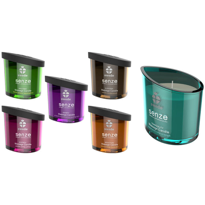 Swede - Senze Tranquility Vela Masaje - Hierbabuena, Rosa, Naranja