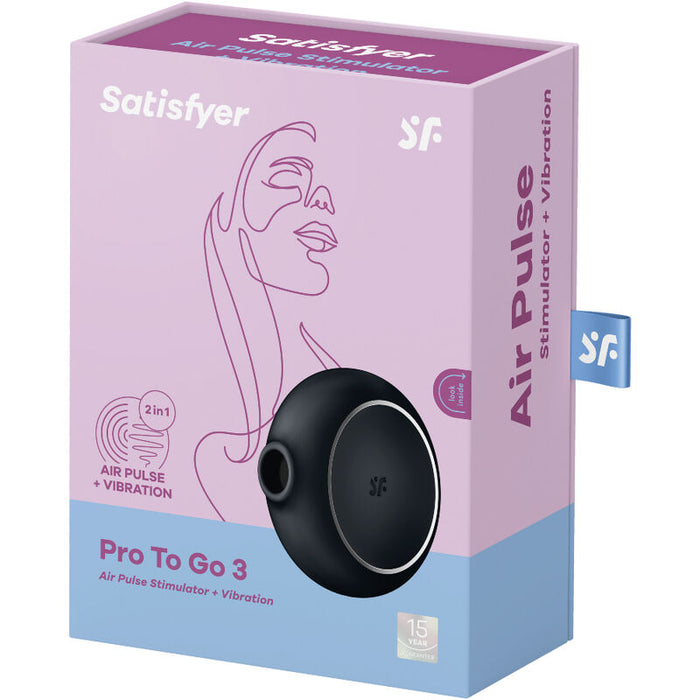 Satisfyer Pro To Go 3 Estimulador Y Vibrador Doble - Negro