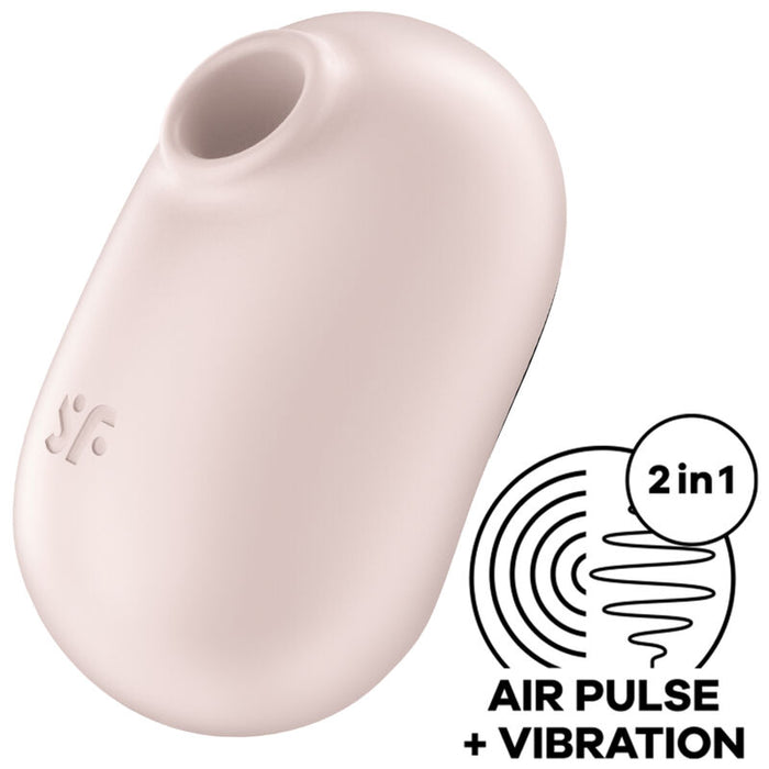 Satisfyer Pro To Go 2 Estimulador Y Vibrador Doble - Beige