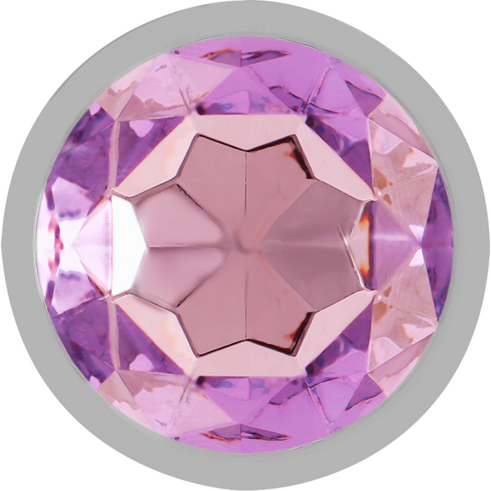 Intense - Plug Anal Metal Aluminio Con Cristal Violeta Talla S