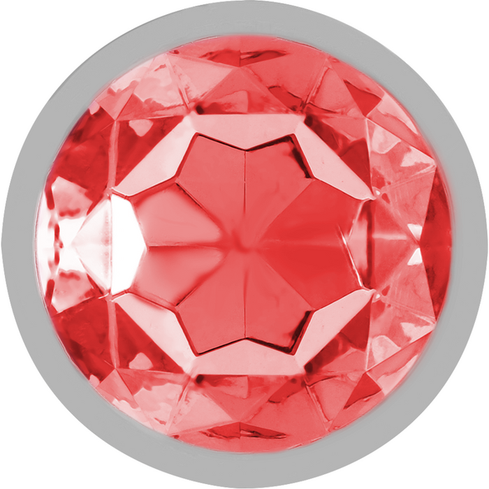 Intense - Plug Anal Metal Con Cristal Rojo Talla M