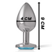 Intense - Plug Anal Metal Aluminio Con Cristal Azul Talla L