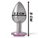 Intense - Plug Anal Metal Aluminio Con Cristal Rosa Talla M