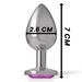 Intense - Plug Anal Metal Aluminio Con Cristal Rosa Talla S
