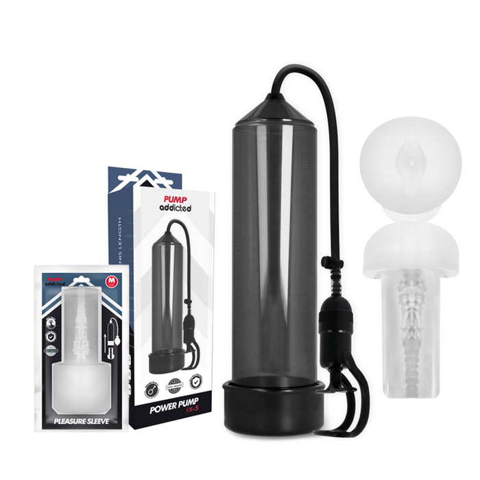 Pump Addicted - Bomba Erección Rx5 Black Con Masturbador